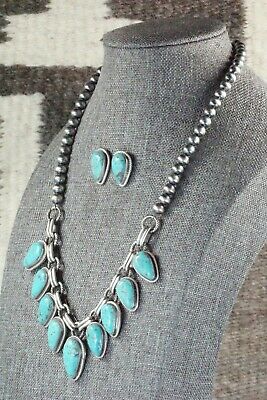 Turquoise & Sterling Silver Necklace and Earrings - Bobby Platero