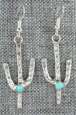 Turquoise & Sterling Silver Earrings - Pauline Nelson