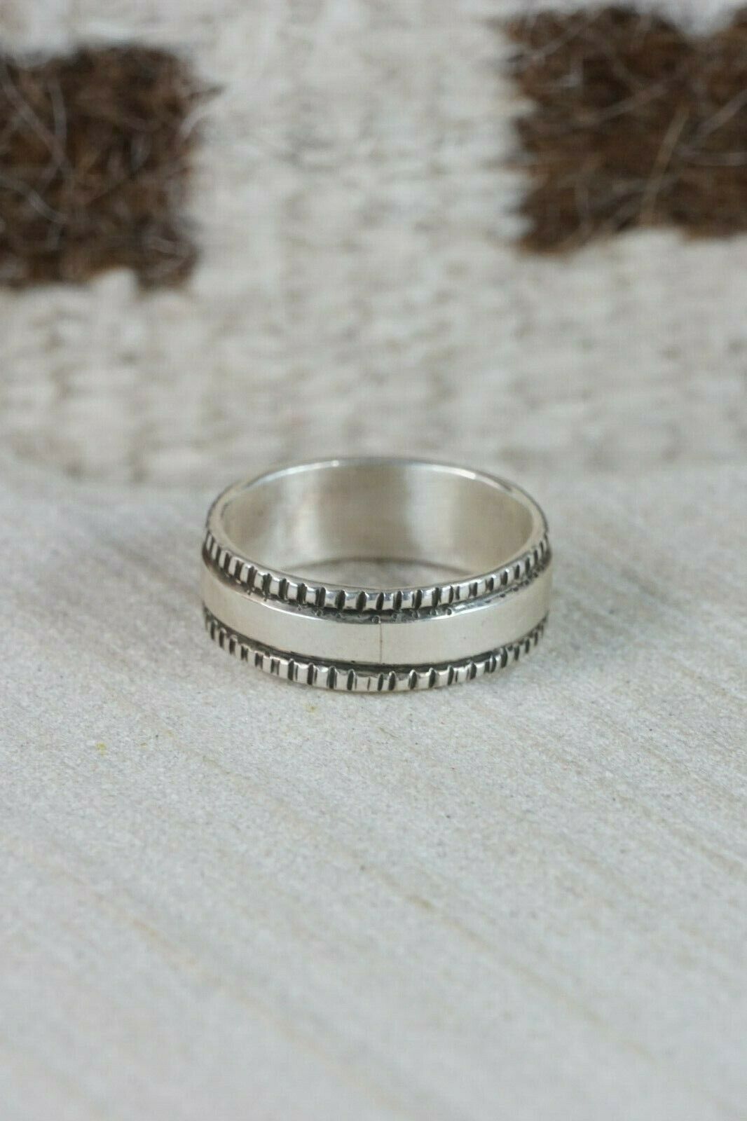 Navajo Sterling Silver Ring - Bruce Morgan - Size 10 - High Lonesome Trading