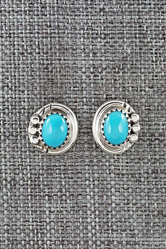 Turquoise & Sterling Silver Earrings - Rita Largo