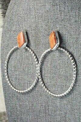 Coral & Sterling Silver Earrings - Annie Spencer