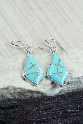 Turquoise & Sterling Silver Earrings - Laurie Kallestewa - High Lonesome Trading