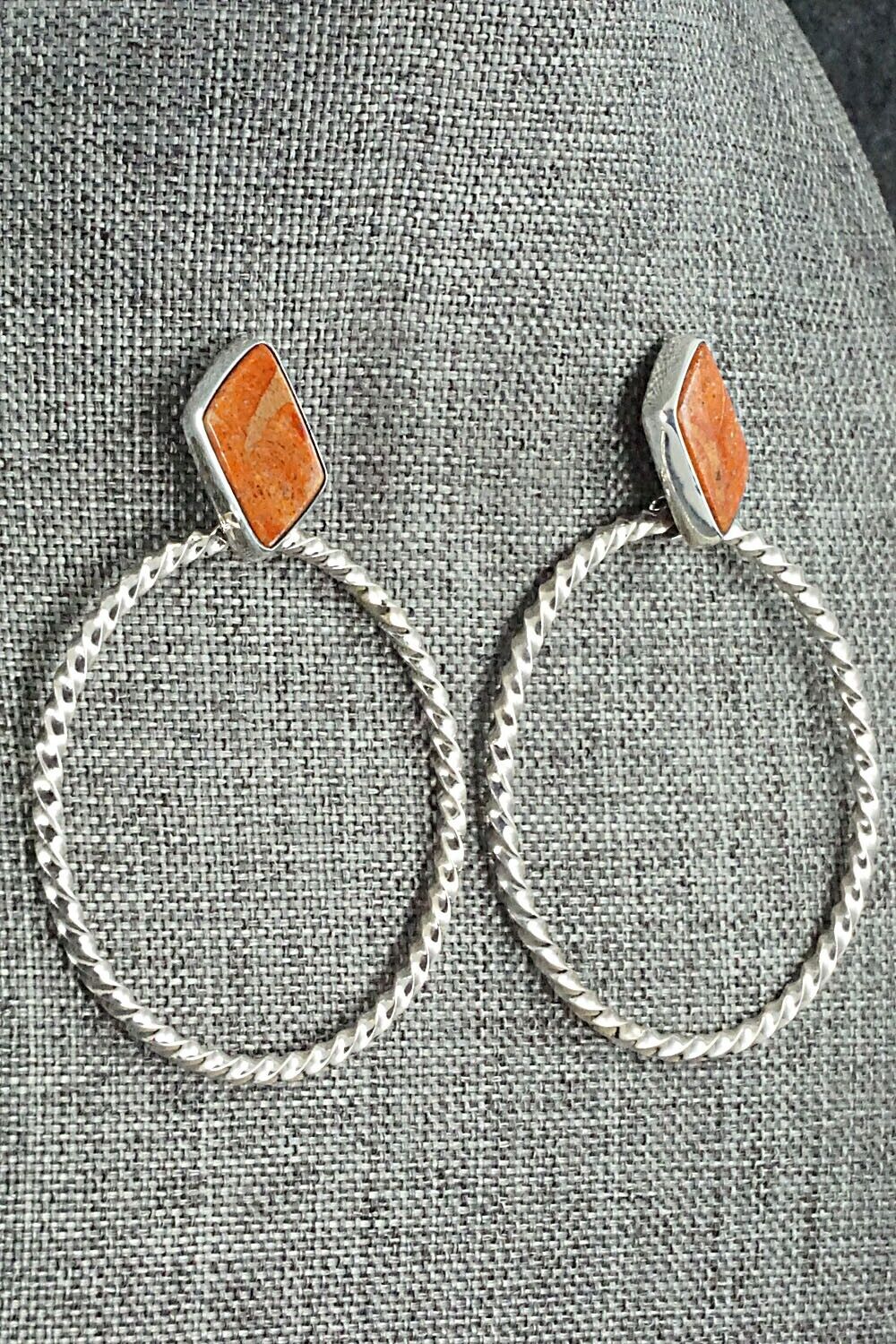 Sponge Coral & Sterling Silver Earrings - Annie Spencer