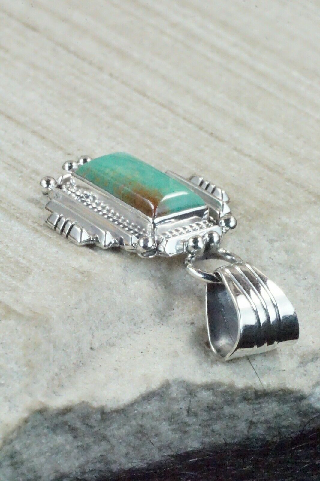 Turquoise & Sterling Silver Pendant - Daniel Benally