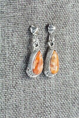 Spiny Oyster & Sterling Silver Earrings - Judy Largo