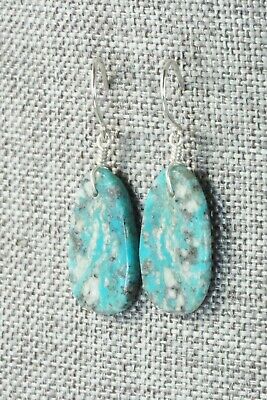 Turquoise & Sterling Silver Earrings - Lester Abeyta