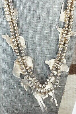 Sterling Silver Squash Blossom Necklace - Navajo