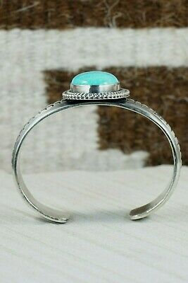 Navajo Turquoise and Sterling Silver Bracelet - Raymond Delgarito