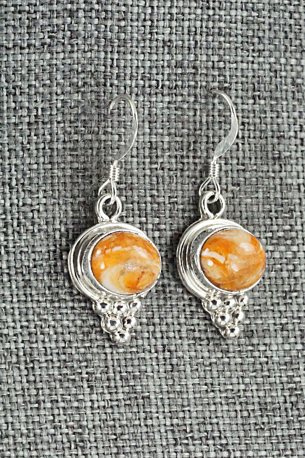 Spiny Oyster & Sterling Silver Earrings - Rosie Chee
