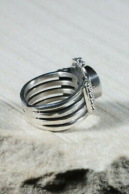 Navajo Turquoise and Sterling Silver Ring - Daniel Benally - Size 7.75 - High Lonesome Trading