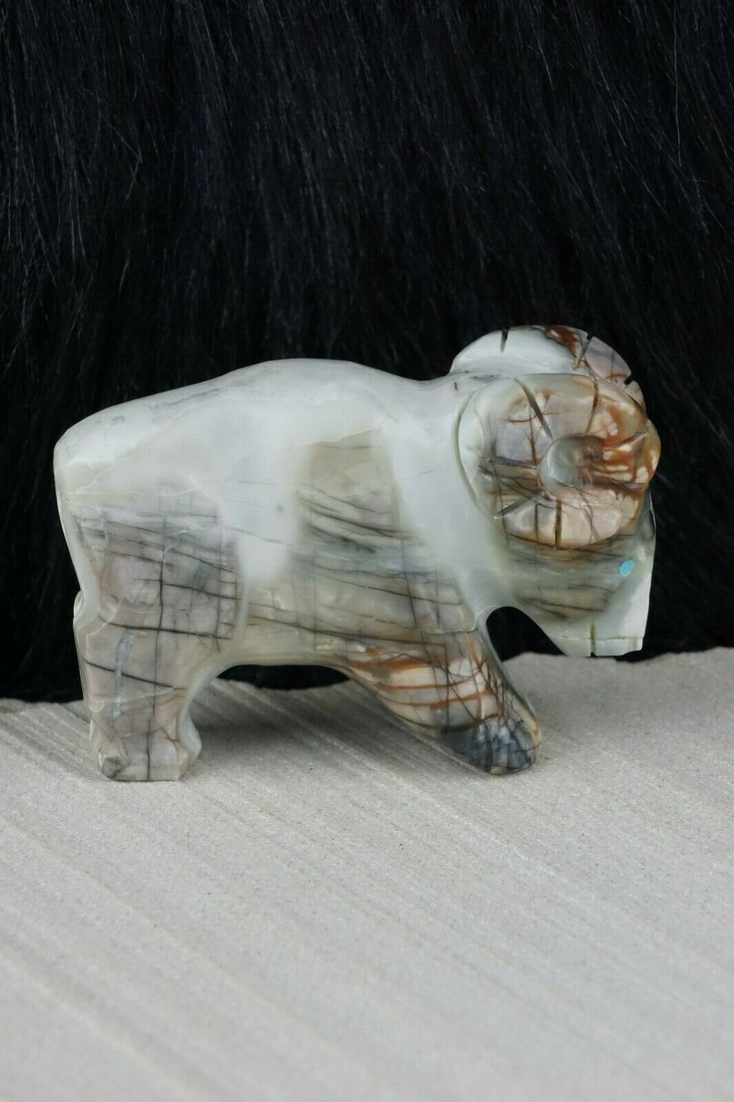 Ram Zuni Fetish Carving - Kevin Quam - High Lonesome Trading