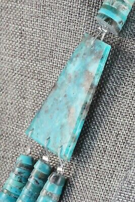 Turquoise & Sterling Silver Necklace - Lupe Lovato