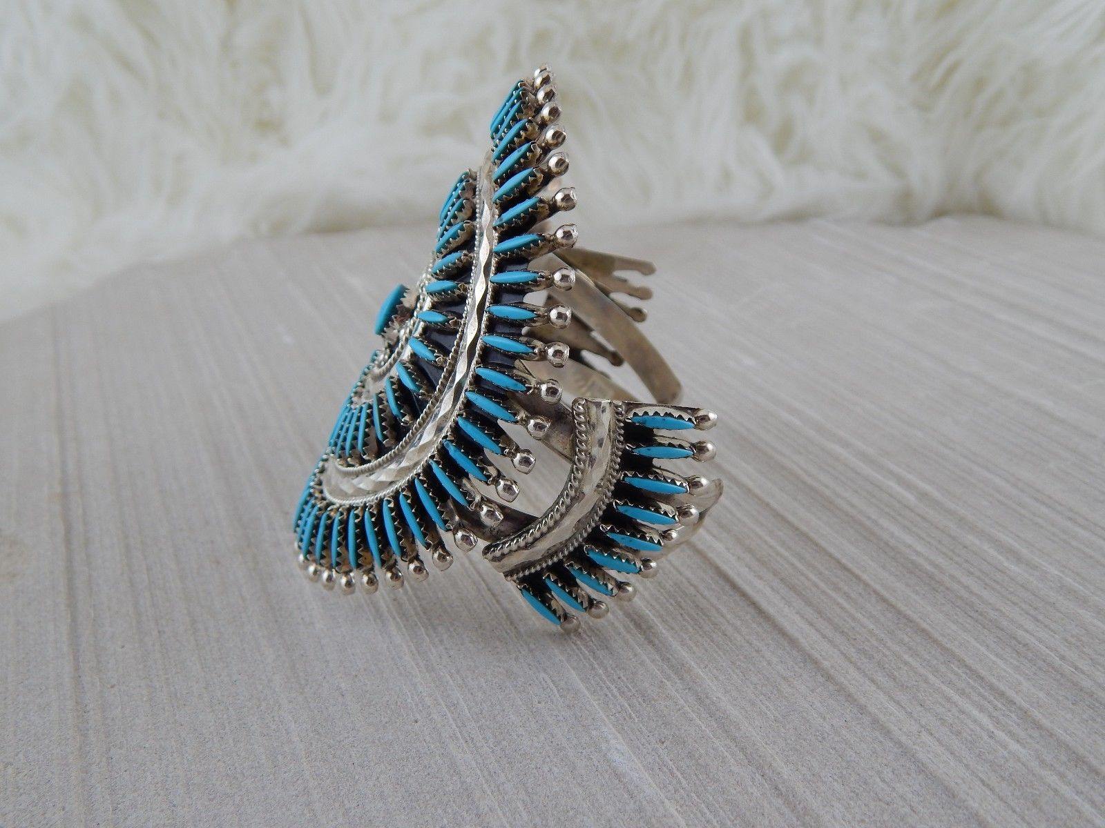 Zuni Sterling Silver & Turquoise Bracelet & Ring - Gerald Etsate - High Lonesome Trading