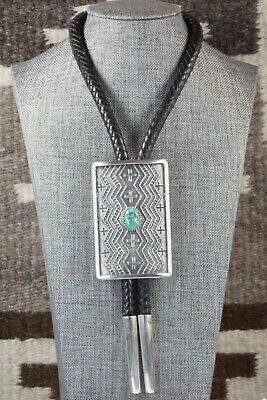 Turquoise & Sterling Silver Bolo Tie - Harrison Jim
