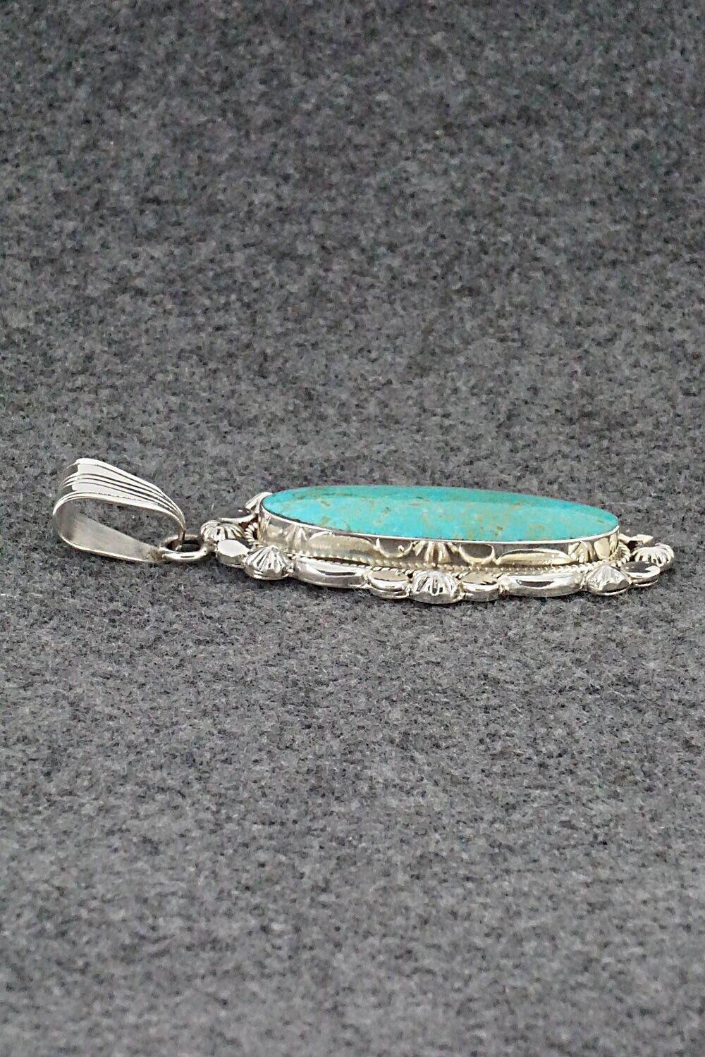 Turquoise & Sterling Silver Pendant - Jimson Belin