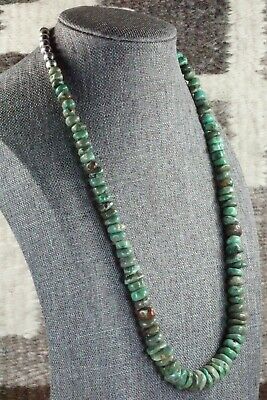 Turquoise & Sterling Silver Necklace - Navajo