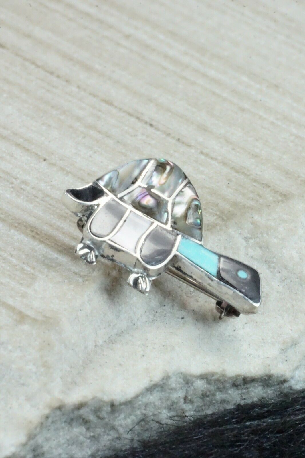 Multi Stone & Sterling Silver Pendant/ Pin - Loretta Gia