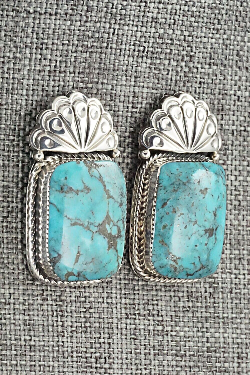 Turquoise & Sterling Silver Earrings - Sheena Jack