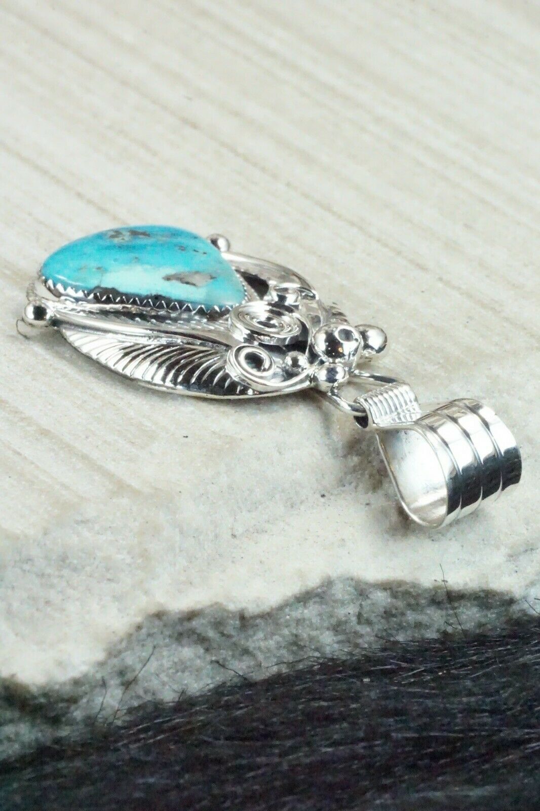 Turquoise & Sterling Silver Pendant - Davey Morgan