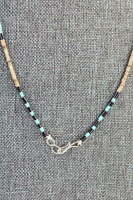 Turquoise, Shell, Coral & Sterling Silver Necklace - Esquipula Tenorio