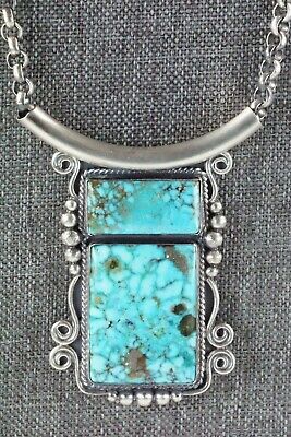 Navajo Turquoise & Sterling Silver Necklace - Raymond Delgarito