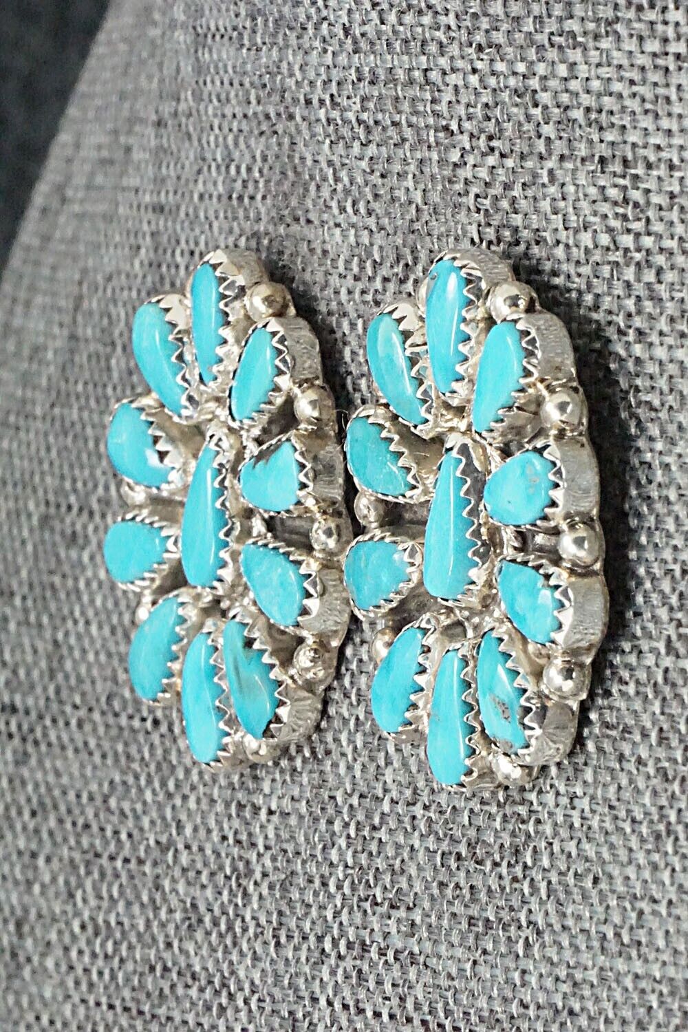Turquoise & Sterling Silver Earrings - Alicia Wilson
