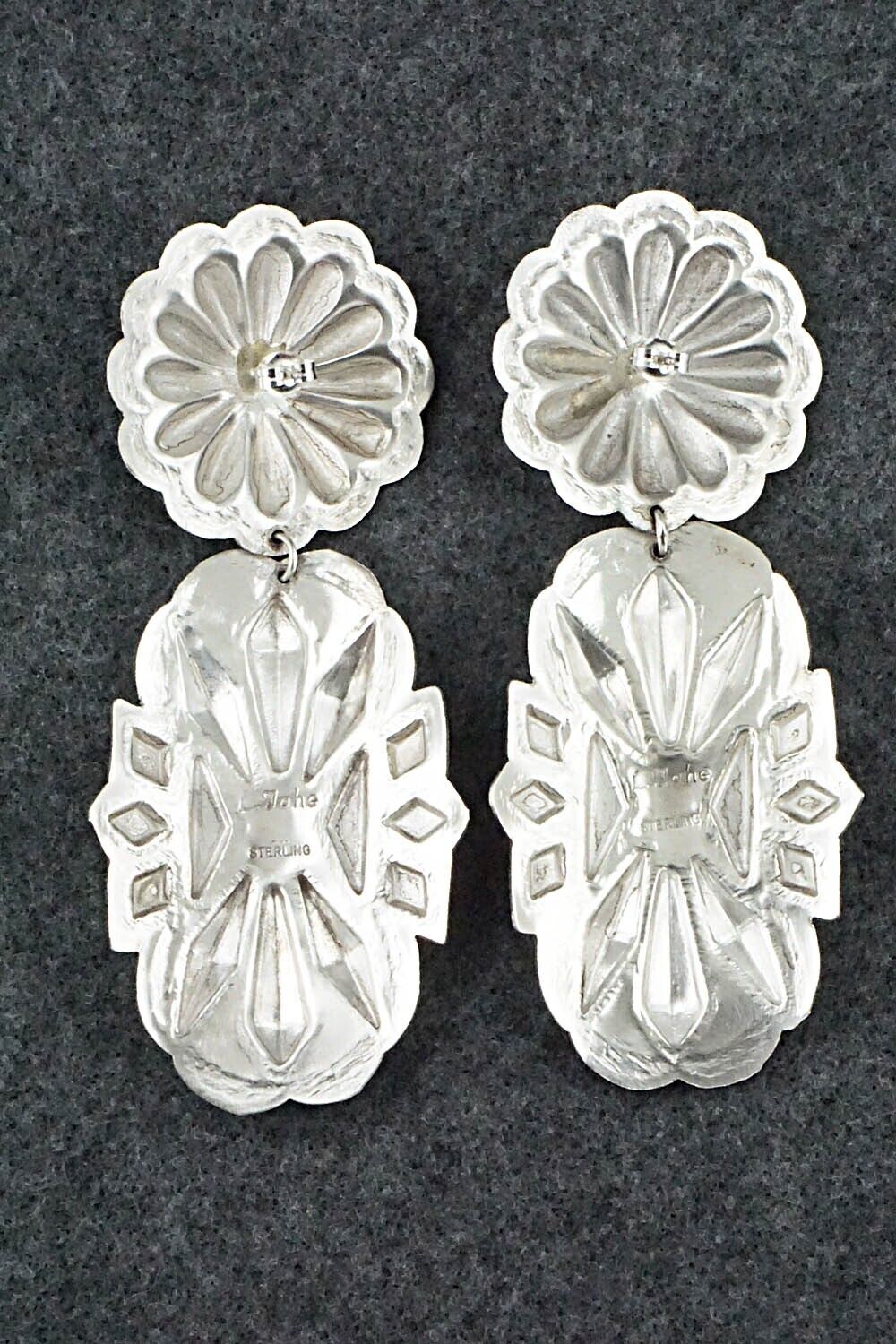 Turquoise & Sterling Silver Earrings - Leander Tahe