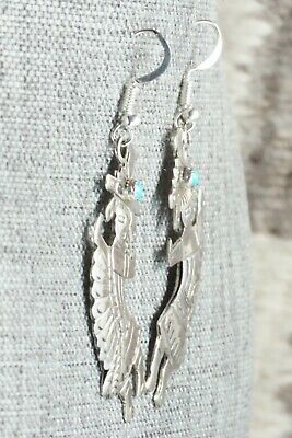 Turquoise & Sterling Silver Earrings - Bahe Tom