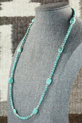Turquoise & Sterling Silver Necklace - Navajo