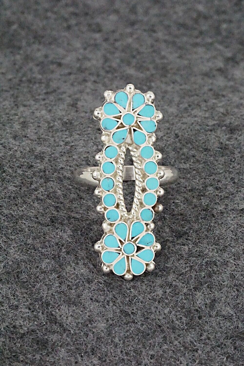 Turquoise & Sterling Silver Ring - Michelle Peina - Size 6