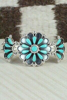 Turquoise & Sterling Silver Bracelet - Delbert Booqua - High Lonesome Trading