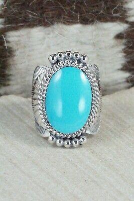 Turquoise & Sterling Silver Ring - Mike Smith - Size 5.5 - High Lonesome Trading