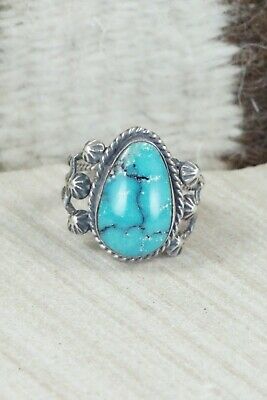 Turquoise & Sterling Silver Ring - Samuel Yellowhair - Size 7.25