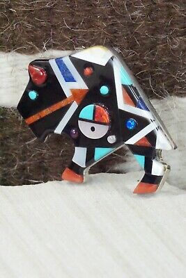 Multi Stone and Sterling Silver Pendant & Pin - Ernie Ohmsattie