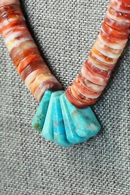 Spiny Oyster & Turquoise Necklace - Lupe Lovato