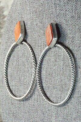 Coral & Sterling Silver Earrings - Annie Spencer - High Lonesome Trading