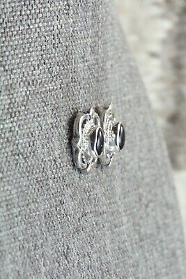 Onyx & Sterling Silver Earrings - Sharon McCarthy