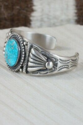 Navajo Turquoise and Sterling Silver Bracelet - Calvin Martinez - High Lonesome Trading