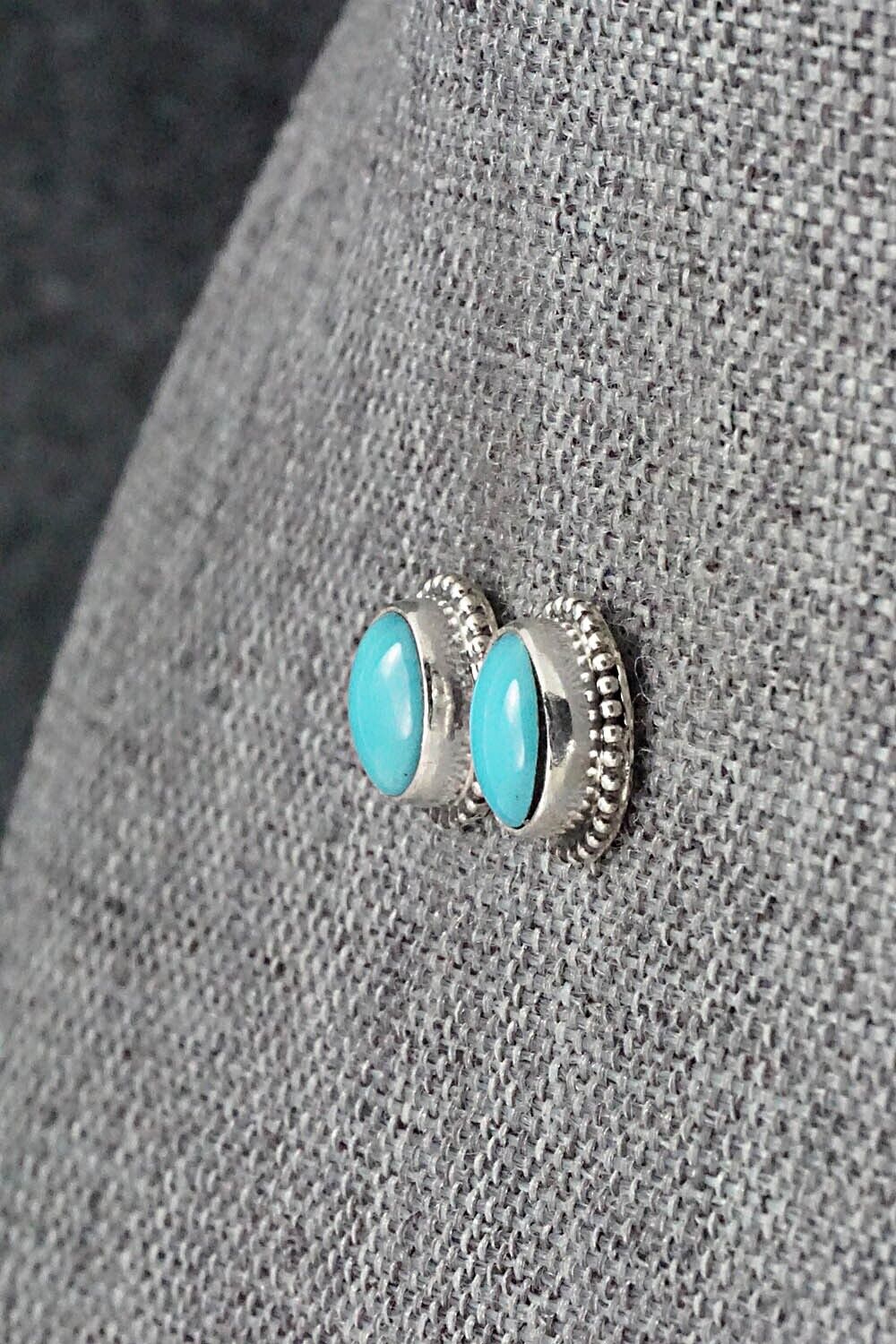 Turquoise & Sterling Silver Earrings - Rosemary Saunders