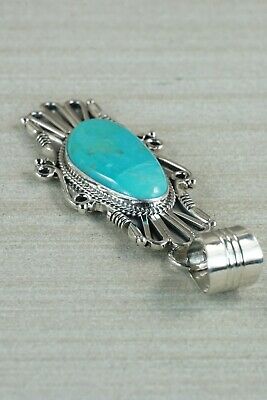Navajo Turquoise and Sterling Silver Pendant - Daniel Benally