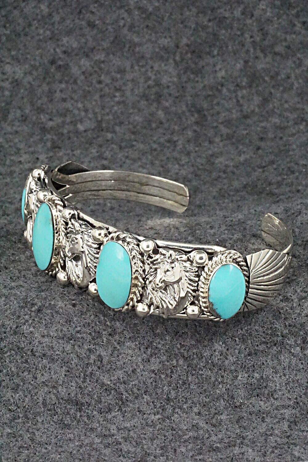 Turquoise & Sterling Silver Bracelet - Bobby Platero