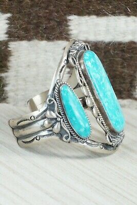 Turquoise & Sterling Silver Bracelet - Navajo