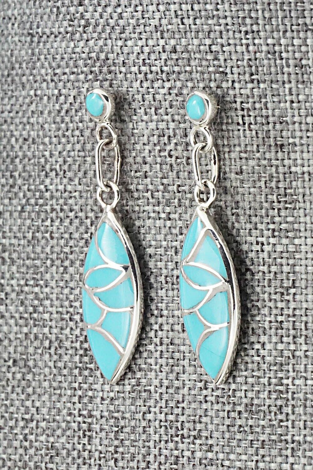 Turquoise & Sterling Silver Earrings - Orena Leekya