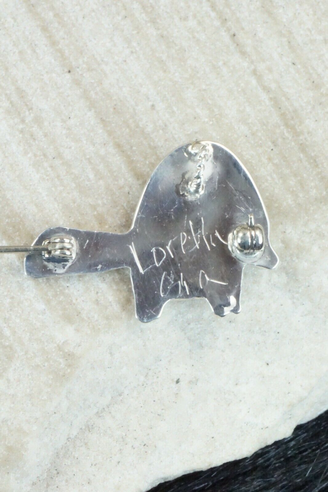 Multi Stone & Sterling Silver Pendant/ Pin - Loretta Gia