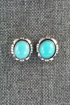 Turquoise & Sterling Silver Earrings - Amos Begay