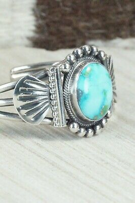 Turquoise and Sterling Silver Bracelet - Leon Martinez
