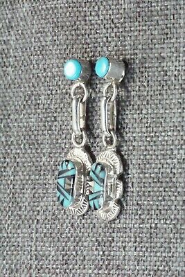 Multi Stone Inlay & Sterling Silver Earrings - Ernest Leekela