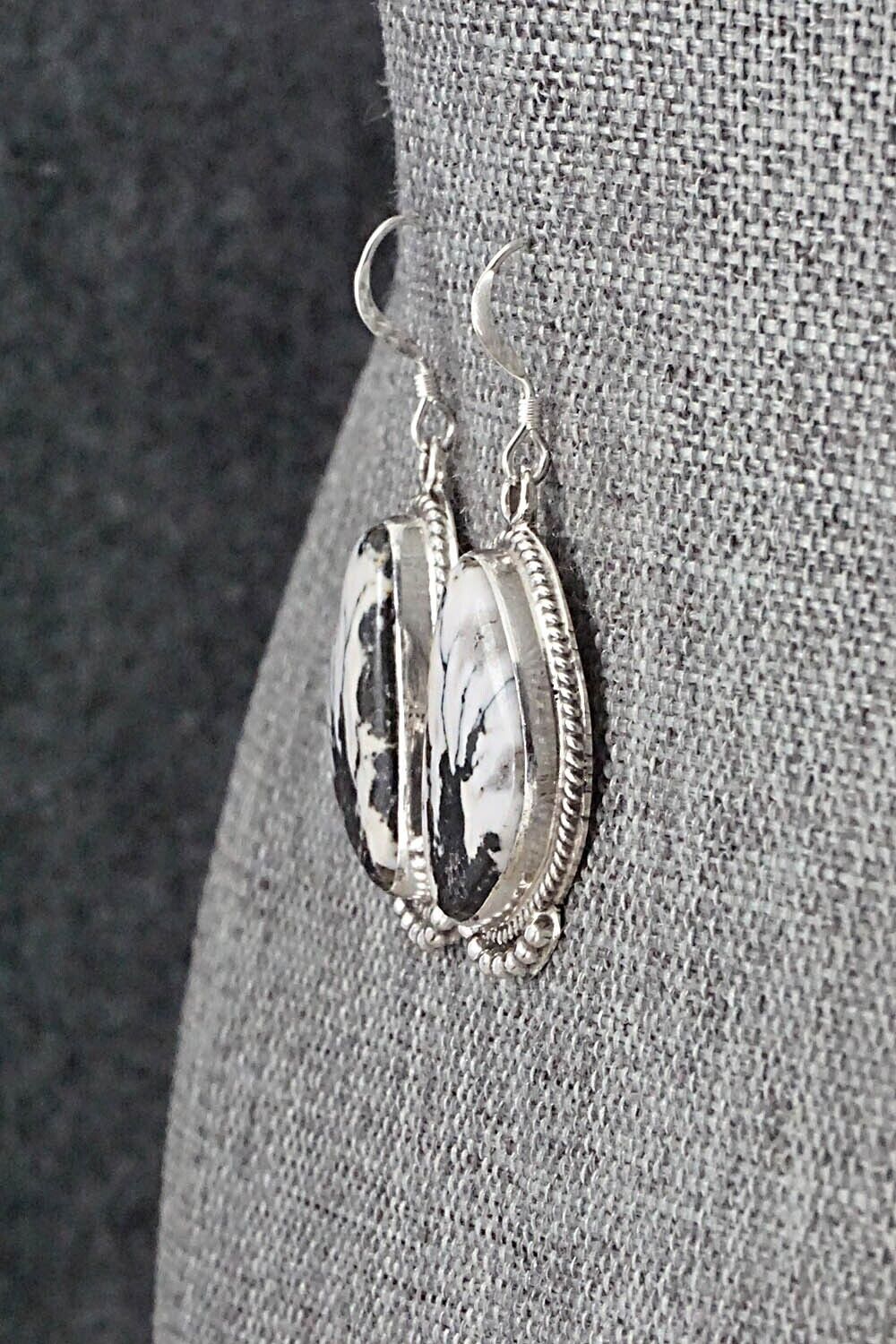 White Buffalo & Sterling Silver Earrings - Sharon McCarthy