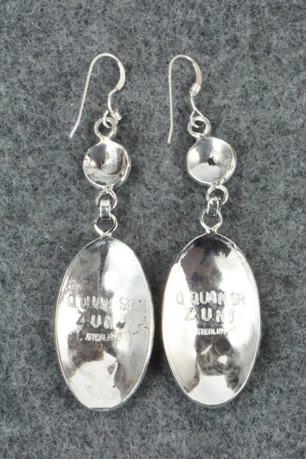 Multi Stone & Sterling Silver Earrings - Quintin Quam Sr.