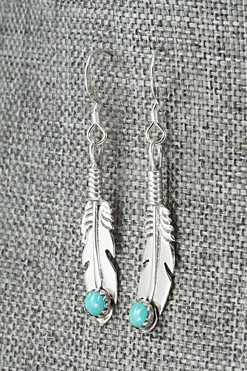 Turquoise and Sterling Silver Earrings - Louise Joe